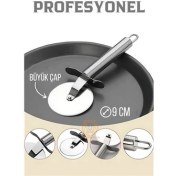 Resim Profesyonel 9 cm Çelik Pizza Kesici Ignacio Design 