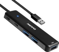 Resim DK-AC-USB347 Connect Master X5C USB3.2Gen 1 Type-A to 3 Port USB-A&1 Port Type-C 2.0-1X Type-C Dark