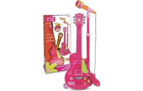Resim Renas Store Elektronik Ayaklı Mikrofonlu Pembe Gitar 