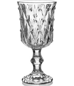 Resim Kristal Kabartma Desenli 6 Adet Şarap Kadehi Şeffaf 