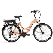 Resim Bisan Florida Elektrikli Bisiklet 43 Cm V 26 Jant 21 Vites Mercan Beyaz Çok Renkli 