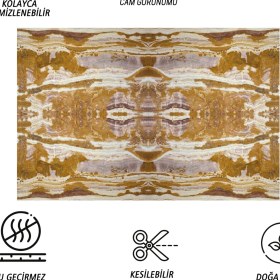 Resim Tink Kendinden Yapışkanlı Etnik Mermer Desenli Pvc Panel 41X62 cm (12 Adet) 3 M² 