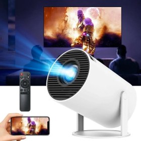 Resim Hzl Portatif Android Sistemli Wifi / Bluetooth Ekran Yansıtma LED Full HD Hoparlörlü Projeksiyon Cihazı 