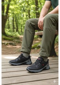 Resim Fort 2923 Wks Rahat Outdoor Trekking Ayakkabı Erkek Ayakkabı Siyah - Kırmızı 