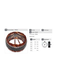Resim 12v Alternatör Statör Bosch Tipi 125 A 6 Uçlu Fıat Ducato-karsan J10-peugeot 