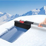 Resim Globalbloom Gray Araba Kar Küreği Dayanıklı Alüminyum Teleskopik Buz Kazıyıcı Defrost Scoop 