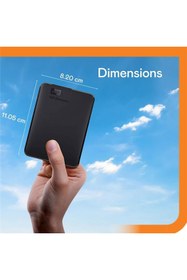 Resim WD 6Tb Elements 2.5" Usb 3.2 Taşınabilir Disk WDBHJS0060BBK-WESN Harici Harddisk 