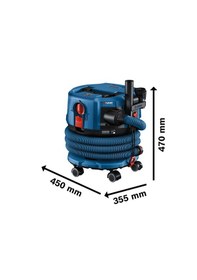 Resim Bosch GAS 18V-12 MC Akülü El Süpürgesi Akü Ve Şarj Cihazı Dahil Değildir 06019K2000 