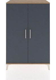 Resim Hyperion Dolap Tek Raflı 2 Kapaklı Tek Askılı 88x44x134 Çam-a... Çam 