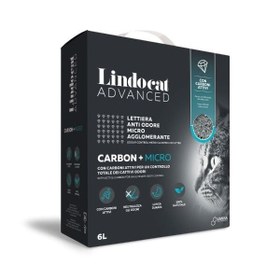 Resim Lindocat Advanced Carbon Aktif Karbonlu Ekstra Topaklanan İnce Taneli Kedi Kumu 1 Adet 6 Lt 