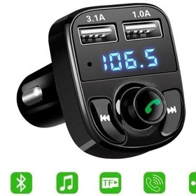Resim Carx8 Araç Kiti Fm Transmitter Bluetooth 5.0 Micro Sd Usb Şarj Oto Müzik Çalar 