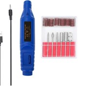 Resim Lemestar Usb Güç Kaynağı Mini El Tipi Tırnak Jel Çıkarma Matkabı Taşlama Frezeleme Parlat,mavi 