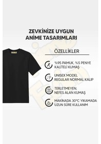 Resim Anime One Piece Luffy Gear 5 Wanted Tişört Siyah 