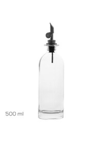 Resim Porsima 3890-1 Gümüş Sızdırmaz Kapaklı Cam Yağlık Sirkelik Yağdanlık 500 Ml Şefaf 