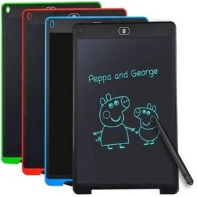 Resim T12 Siyah Writing Tablet Lcd 12 Inç Dijital Kalemli Çizim Yazı Tahtası 