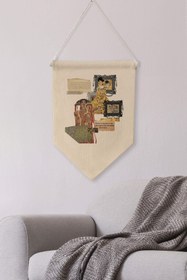 Resim Balkon Duvar Dekoru, Pinterest Oda Dekoru, Sanat Serisi, Kanvas Flama Askılı Duvar Örtüsü NO:444 - Renkli - 12 / 50 x 70 