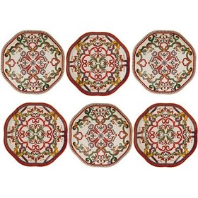 Resim Lucky Art Velora Bone 27 Cm 6li Tabak Seti Lyth 081 Çok Renkli 