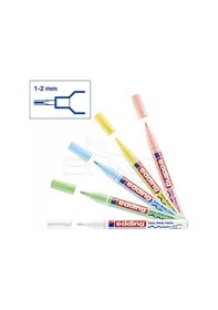 Resim Edding 751 Gloss Paint Marker Pastel Renkler 1-2mm 5li Set 