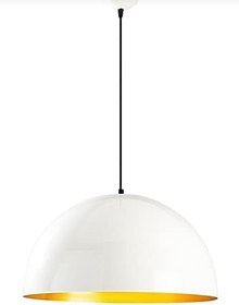 Resim Dylight Retro Metal Dekotatif Beyaz İçi Gold Dekoratif Tekli Saklıt Avize Çap:30 cm beyaz içi Sarı dy00172 