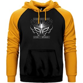 Resim Babymetal Legends, Baptism Çift Renk Reglan Kol Sweatshirt / Hoodie - 5XL / Sarı 