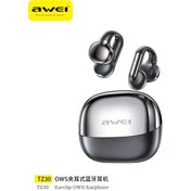 Resim Siyah Awei Tz30 Kulak Klipsi Kulaklık Bluetooth 5.4 Kablosuz Kulaklık 2-mıc Enc Hd Çağrı Gürültü Azaltma Kulaklık Spor Kulaklıkları 