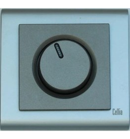 Resim Makel Cellia Dimmer Yeşil Kapak Mat Krom Çerçeve 