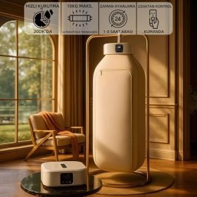 Resim Aesco Mio UV100X Yeni Nesil Uv Işıklı Taşınabilir Portatif Askılı Katlanabilir Çamaşır Kurutma Makinesi 