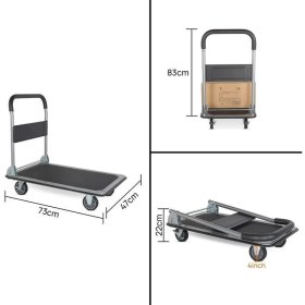 Resim DUFFMART PR2190 Pro Katlanır Platform 4 Tekerlekli Paket Taşıma Arabası 150 kg 