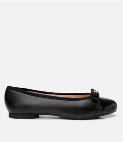 Resim Hotiç Kadın Deri Siyah Esnek Tabanlı Rahat Tokalı Babet 01ayh304810a100 Siyah-black Siyah 