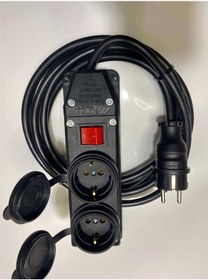 Resim Mutlusan 2 li Anahtarlı Priz 3x1.5 mm Uzatma 15 MT 