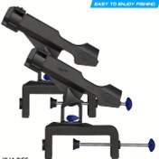 Resim 1/2/4'lü Balıkçı Teknesi Olta Tutucu, 360° Dönebilen Ayarlanabilir Güç Kilitli Olta Rakbı, Büyük Kelepçeli Katlanır Olta Tutucu, Kano ve Kayaklar için Uygun 