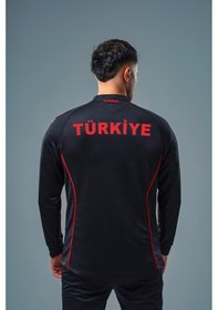 Resim Hummel Target Milli Takım Kamp Eşofman Üstü Kırmızı-siyah 