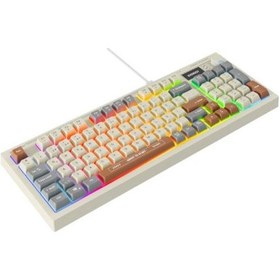 Resim Everest Kb-79 Sılent Pro Gri-gri Mavi-kahve Sessiz Rgb Q Membrane Oyuncu Klavyesi 