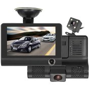 Resim 4" Araba Dvr Araç Kamerası 3 Lensli Ön Ve Arka Video Kaydedici Kamera G-sensörü 