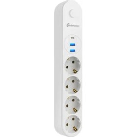 Resim Techmaster 4lü Priz Çocuk Korumalı 2 USB ve Type-C Girişi ile 2 m Beyaz Uzunluk 