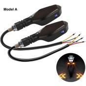 Resim Elmpaly 2 Adet Motor Led Projektör Işık Şeridi Amber Ok Projektörlü Araç Motosiklet Scooter İçin 