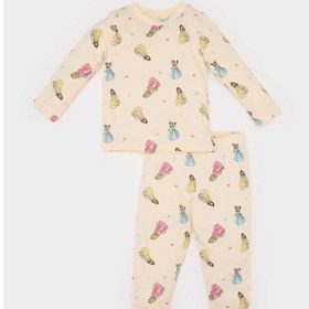 Resim DeFacto Kız Bebek Pijama Takımı Disney Prenses Penye Uzun Kollu Üst Esnek Belli Alt E4609A525SPBG812 