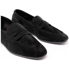 Resim 302 Siyah Süet Günlük Kadın Babet Çok Renkli 