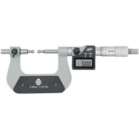 Resim Werka Ip65 Dijital Top Başlı Dişli Mikrometresi 25-50 X 0.001mm 