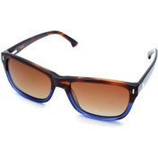 Resim TopTen Erkek Kahverengi Organik Degrade (UV) Cam Selüloz Asetat (Selüloid) Kapalı Çerçeve Dikdörtgen Güneş 