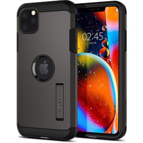 Resim Spigen iPhone 11 Pro ile Uyumlu Kılıf Tough Armor Gunmetal 