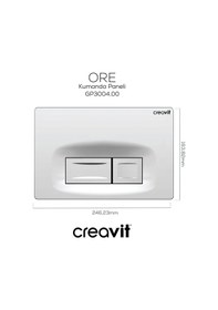 Resim Creavit Ore Parlak Krom Kaplama Kumanda Paneli GP3004.00 Parlak Krom 