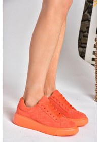 Resim Fox Shoes P602045002 Turuncu Süet Kadın Spor Ayakkabı Sneakers Turuncu 