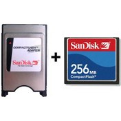 Resim Sandisk Pcmcıa-Cf Adaptör + 256Mb Cf Kart Compact Flash Kart Kargo Bedava! Aynı Gün Kargo! 24 Saatte Adrese Teslim