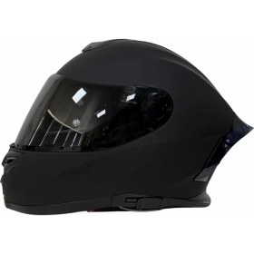 Resim R1 Mat Siyah Kapalı Kask 