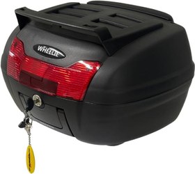 Resim WHEELIE XT60-B 40 Litre Motosiklet Arka Çanta Siyah Su Geçirmez ABS Top Case Bagaj Üniversal 