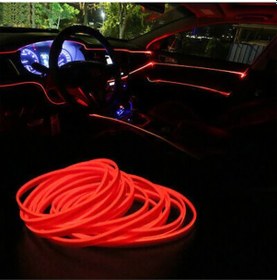 Resim Kırmızı 5 Metre Neon Ip Torpido Fitili Oto Şerit Led 