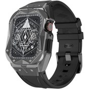 Resim iWatch 4-5-6-SE İçin Kordonlu Koruyucu Çelik Kılıf (44 MM) 