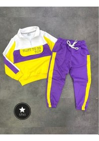 Resim MODAVALS WANT TO BE YOU BASKILI YARIM FERMUAR DETAYLI UNISEX ÇOCUK EŞOFMAN TAKIMI - MOR Mor 