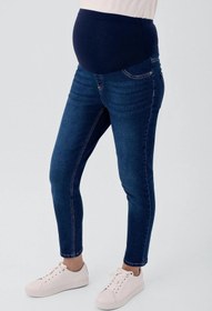 Resim Boyfriend Esnek Likralı Beli Ayarlanabilir Hamile Jean Pantolon J01 - Mavi / 40 
